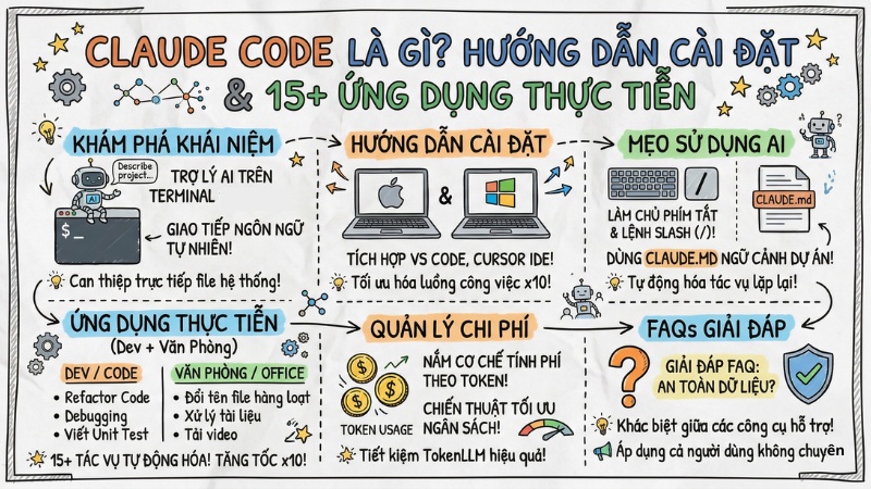 Claude Code là gì? Hướng dẫn cài đặt và 15 ứng dụng thực tiễn