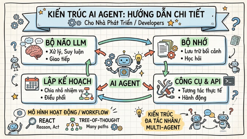 Kiến trúc AI Agent: Hướng dẫn chi tiết cho nhà phát triển