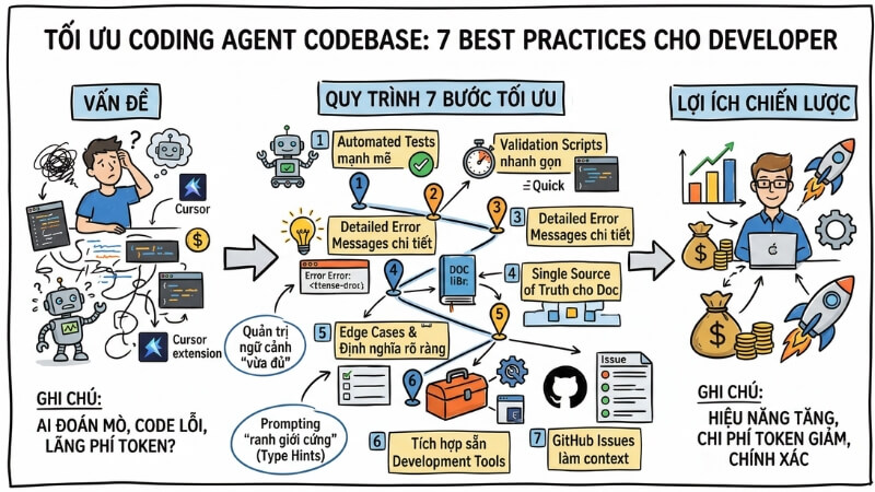 Tối ưu Coding Agent Codebase: 7 Best Practices Cho Dev 