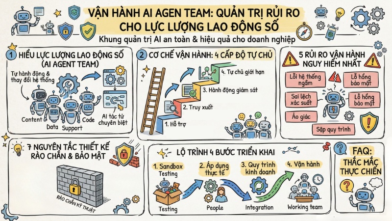 Vận hành AI Agent Team: Quản trị rủi ro cho lực lượng lao động số