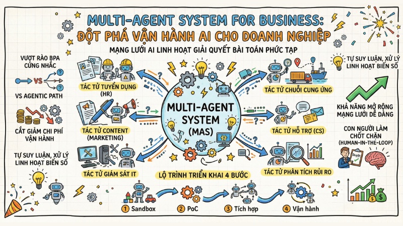 Multi-Agent System cho doanh nghiệp: Cách đột phá trong vận hành AI