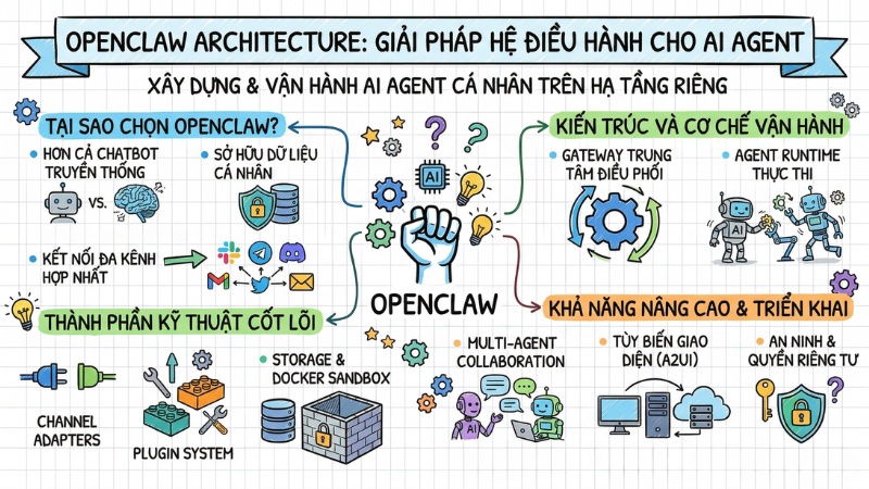 OpenClaw Architecture: Giải pháp hệ điều hành cho AI Agent