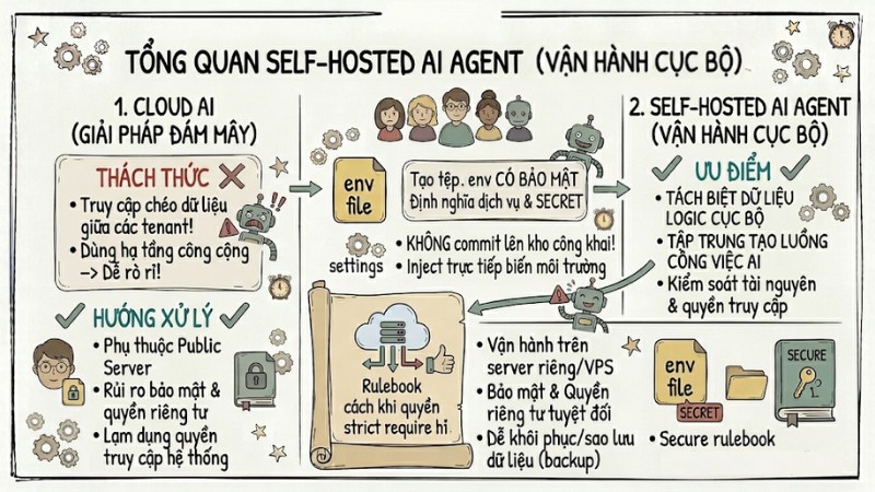 Self-hosted AI Agent: Tự xây dựng trợ lý AI bảo mật tối đa