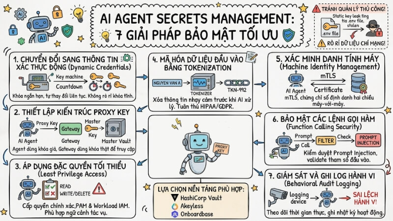 AI Agent Secrets Management: 7 giải pháp bảo mật tối ưu