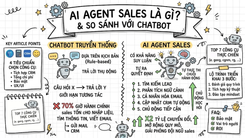 AI Agent Sales là gì? So sánh AI Agent Sales với chatbot 