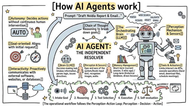 How AI Agents work: Autonomy and Functional Mechanisms