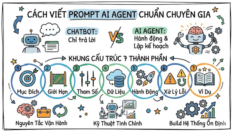 Cách viết prompt AI agent chuẩn chuyên gia cho tác vụ phức tạp
