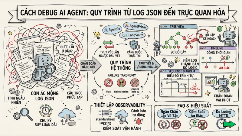 Cách Debug AI Agent: Quy trình từ Log JSON đến trực quan hóa