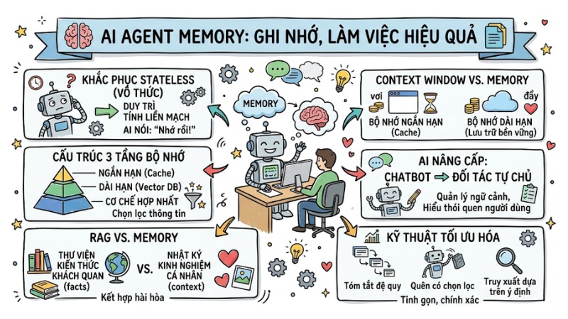 AI Agent Memory: Giải pháp giúp AI ghi nhớ và làm việc hiệu quả
