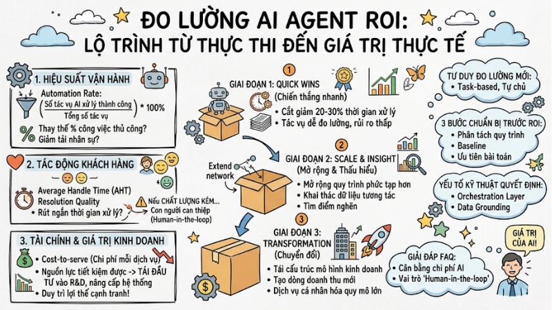 Đo lường AI Agent ROI: Lộ trình từ thực thi đến giá trị thực tế