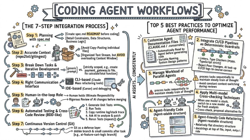 Coding Agent Workflows: 7 Steps to Integrate AI into Your Software Development Process