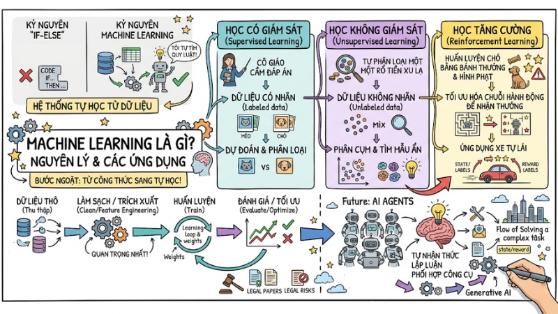 Machine Learning là gì? Nguyên lý và các ứng dụng thực tế