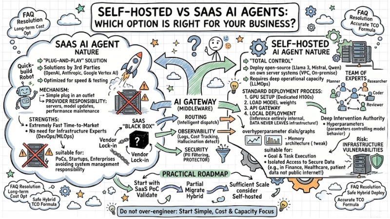 Self-hosted vs SaaS AI Agents: Which option is right for your business?