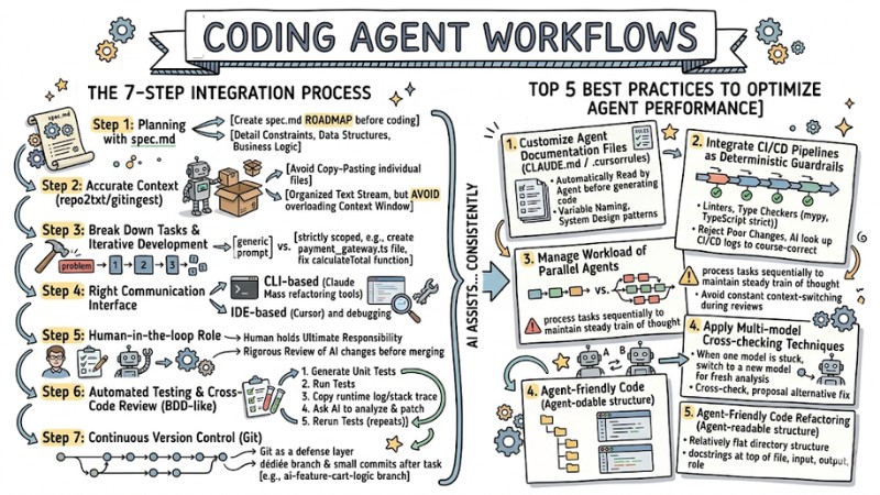 Coding Agent Workflows: 7 Steps to Integrate AI into Your Software Development Process